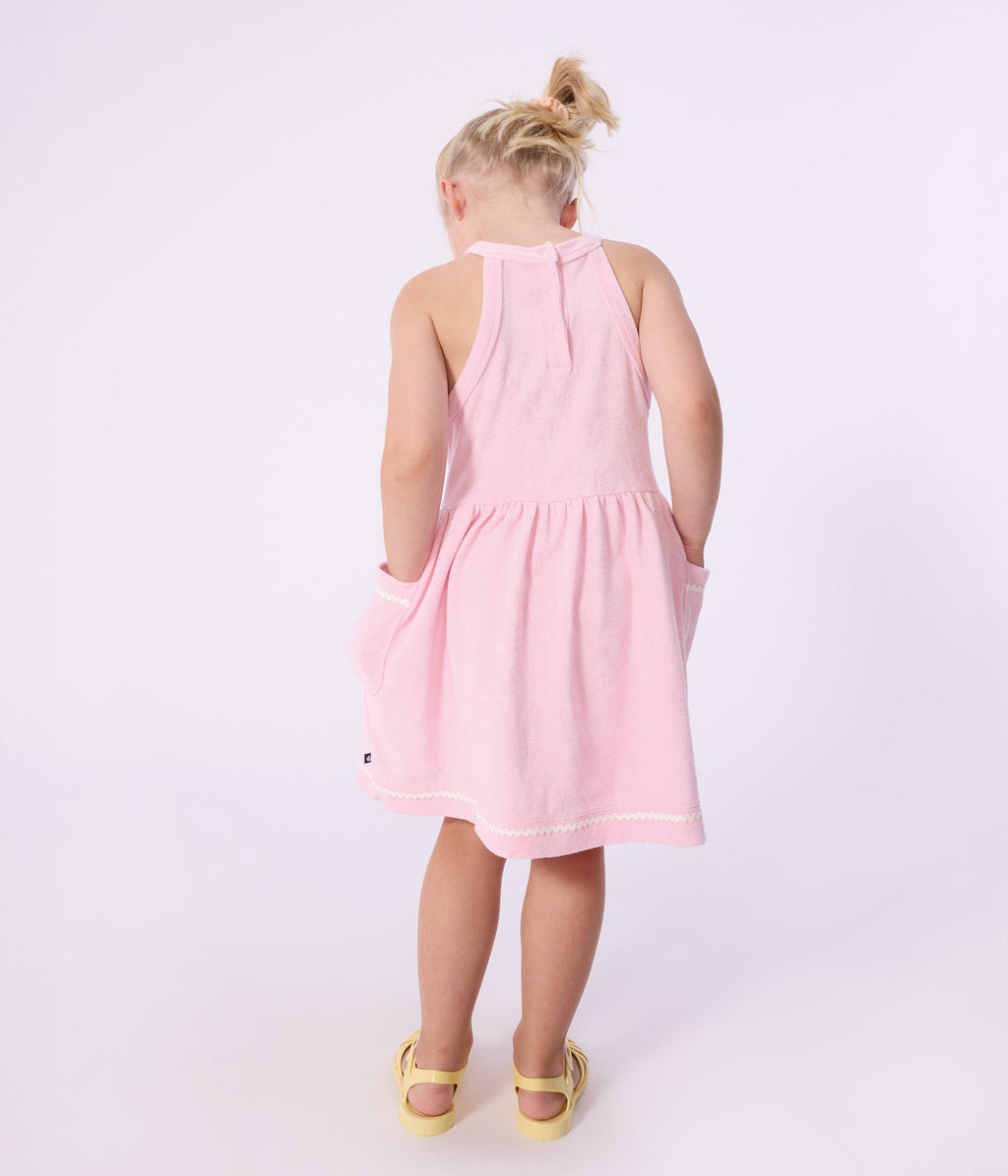 Robe sans manches enfant en coton uni – J3
