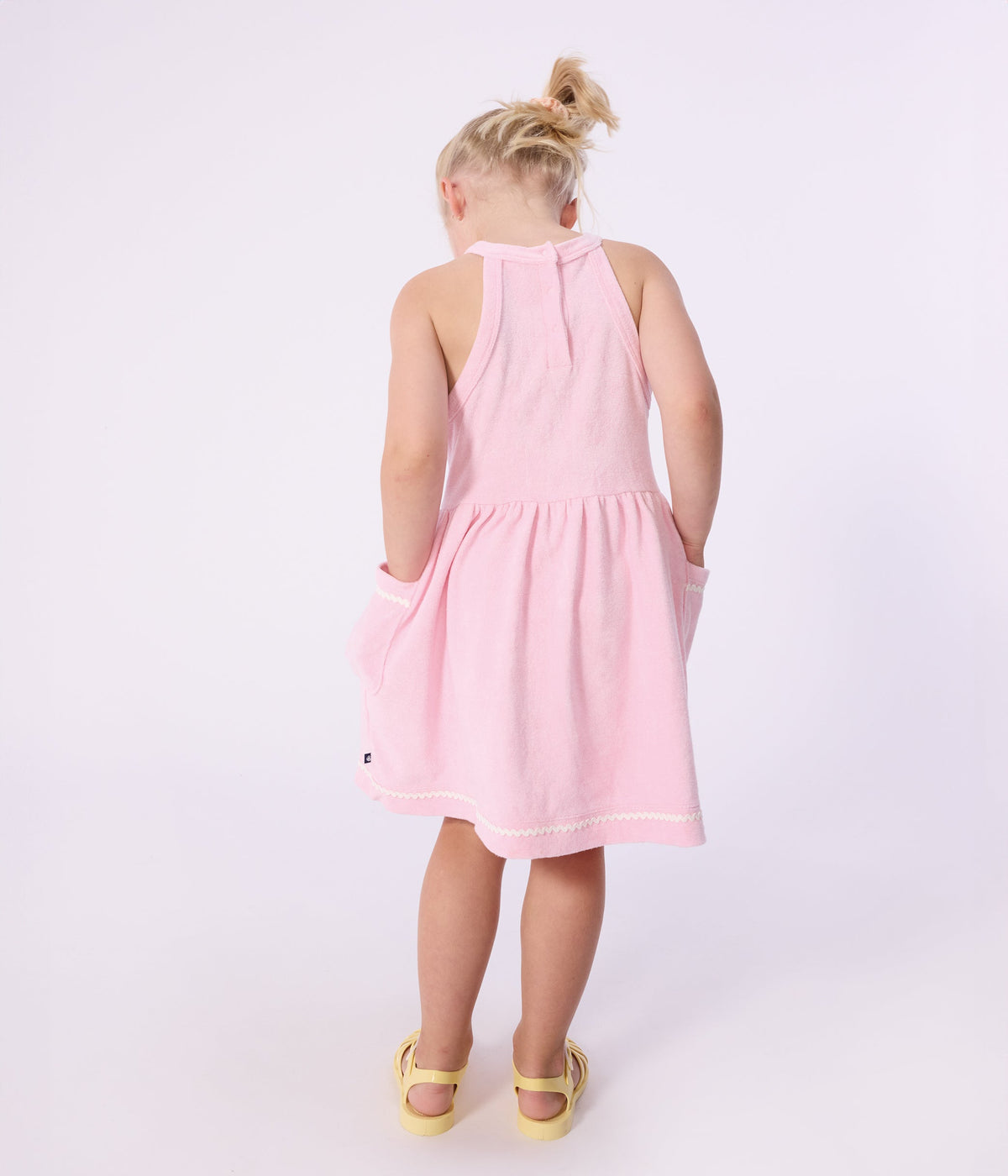 Robe sans manches enfant en coton uni – J3