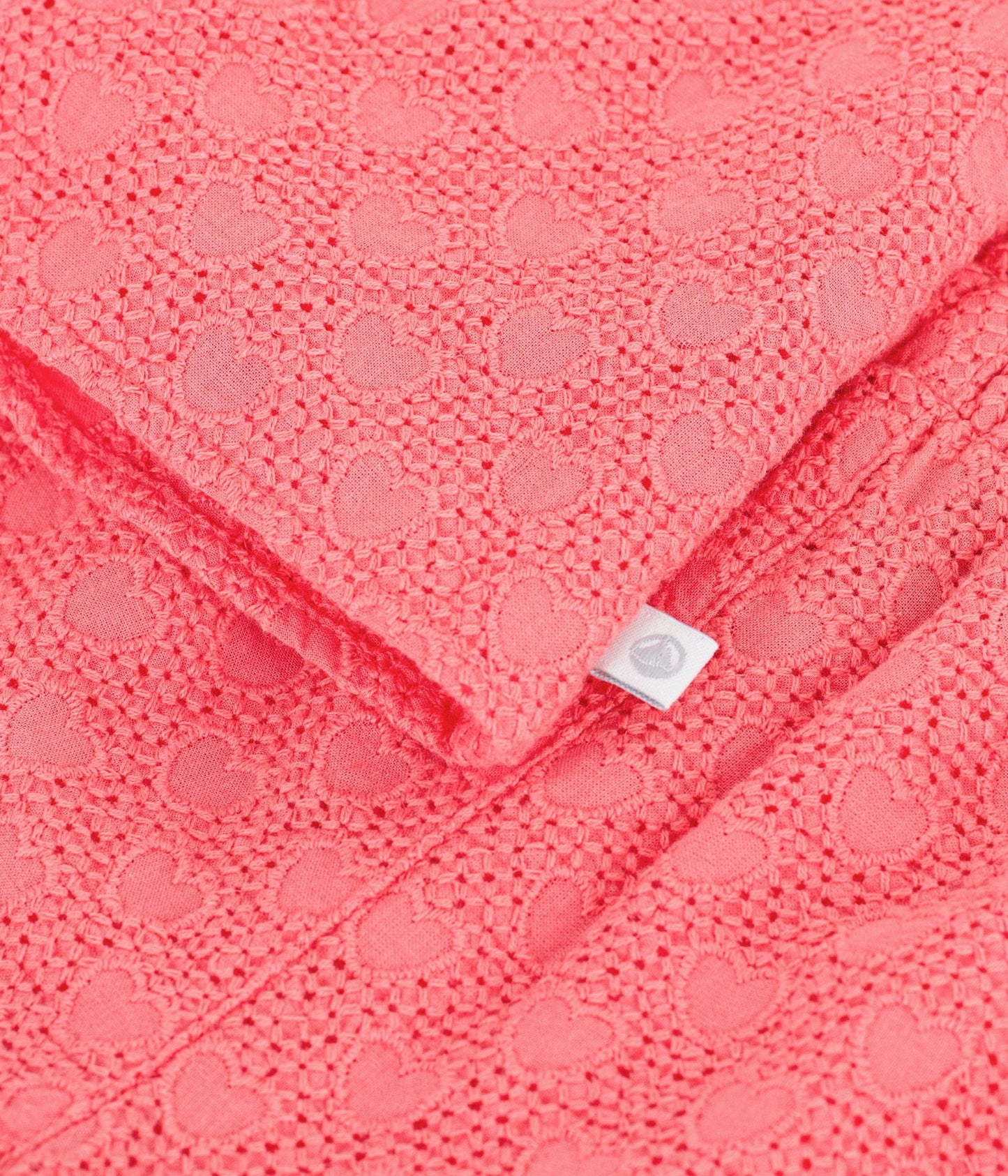 Ensemble bébé 2 pièces en broderie anglaise, motif cœurs – Z1