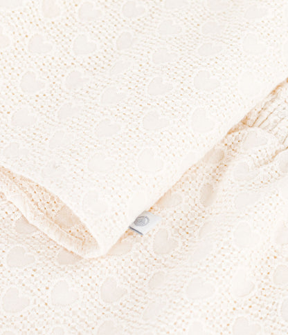 Ensemble bébé 2 pièces en broderie anglaise, motif cœurs – Z1