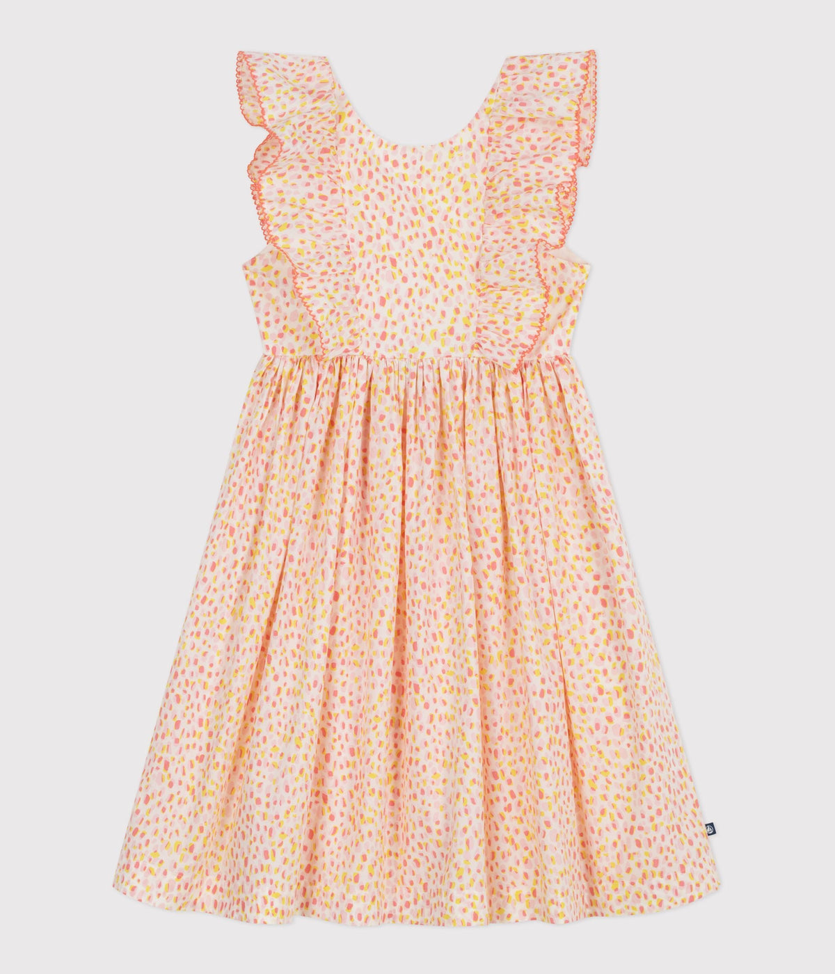 Robe sans manches dos nu enfant en coton imprimée – F1