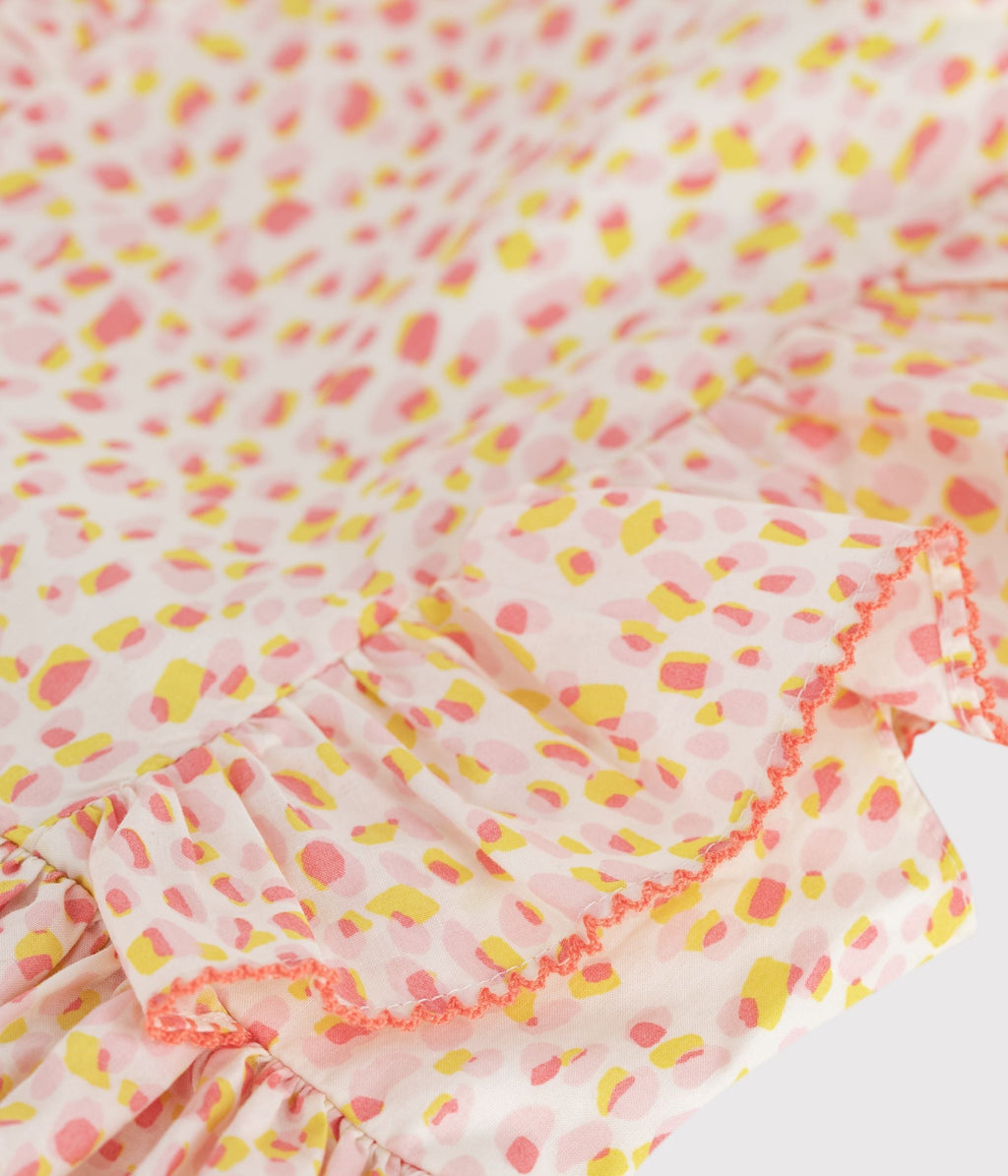 Robe sans manches dos nu enfant en coton imprimée – Z1