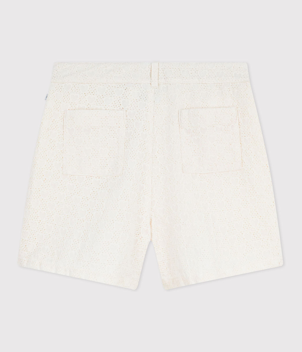 Short enfant en coton motifs cœurs – D1