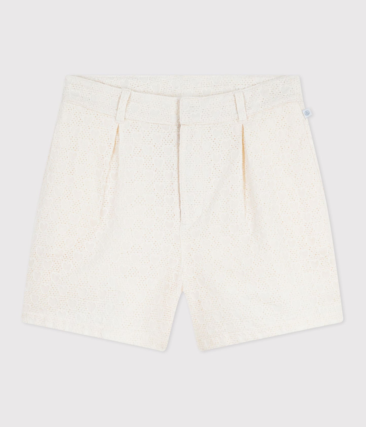 Short enfant en coton motifs cœurs – F1