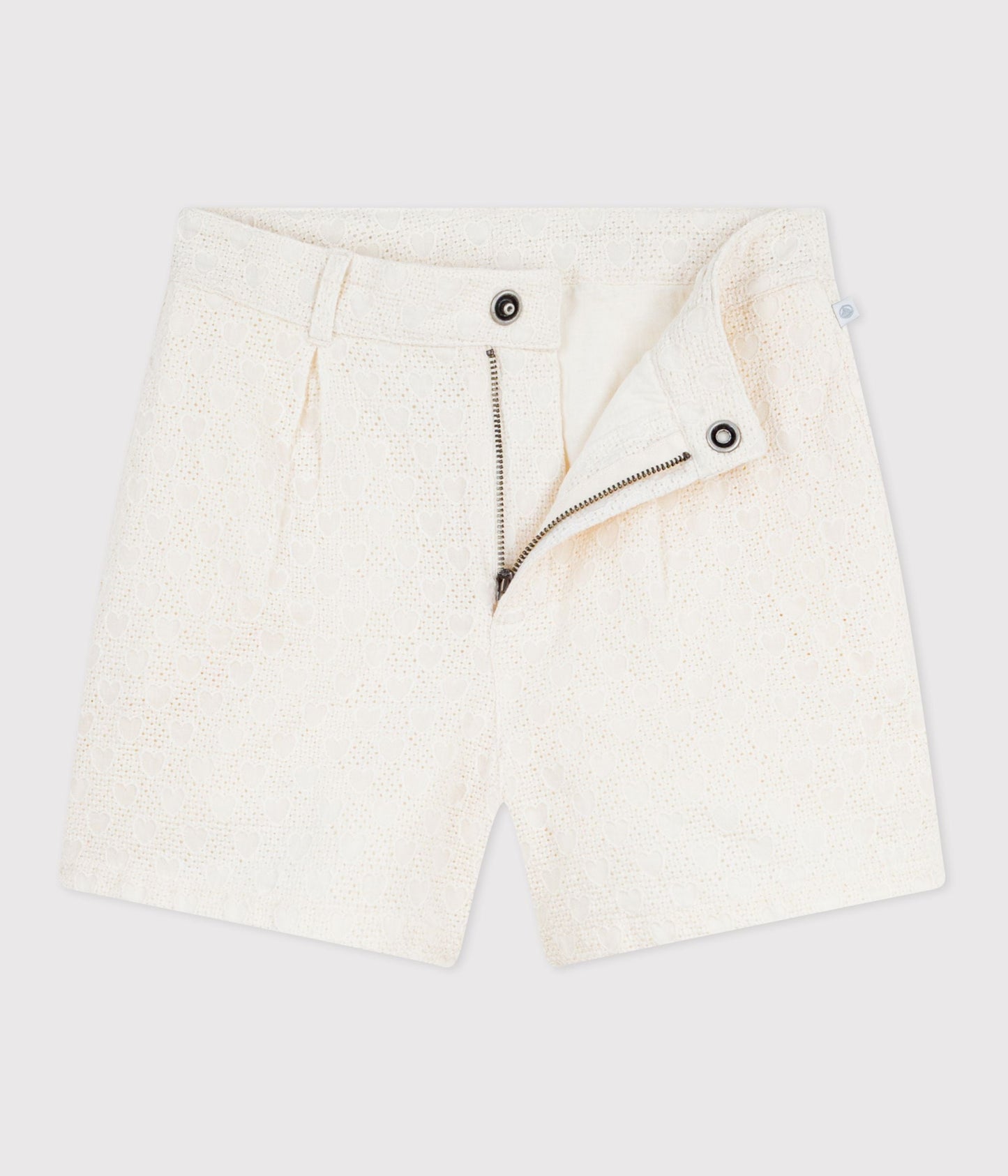 Short enfant en coton motifs cœurs – F2