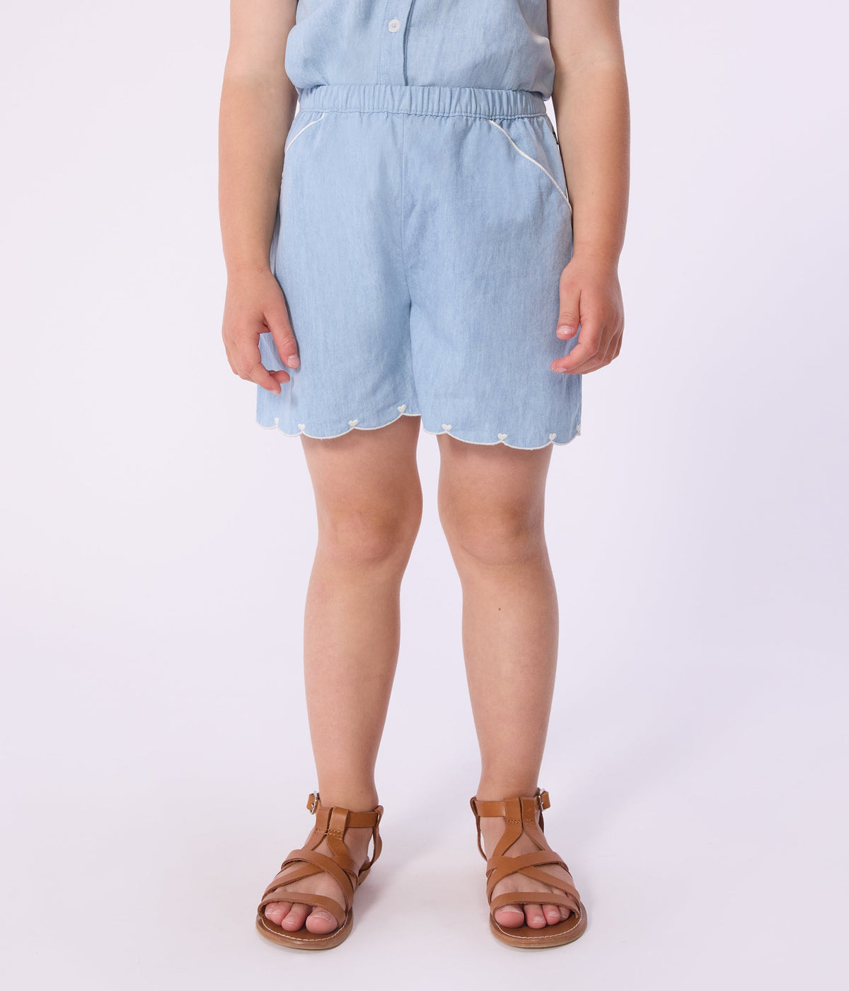 Short enfant en coton uni – J1
