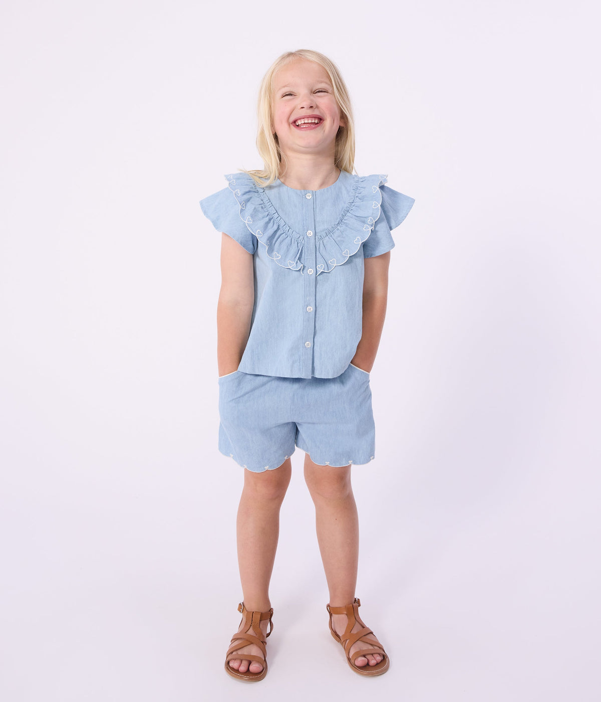 Short enfant en coton uni – J3