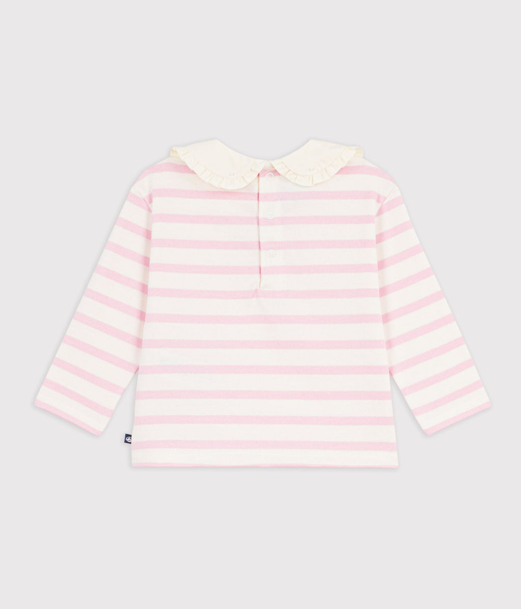 Marinière à col bébé en coton – D1