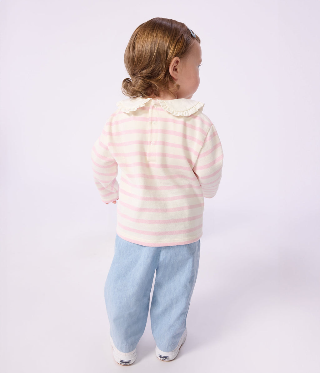 Marinière à col bébé en coton – J2
