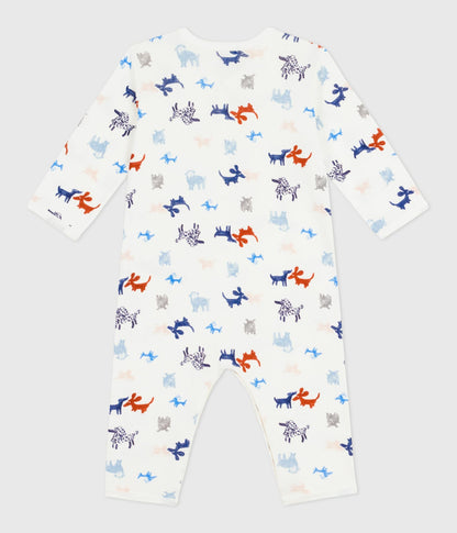 Pyjama bébé en coton sans pieds imprimé chien – D1