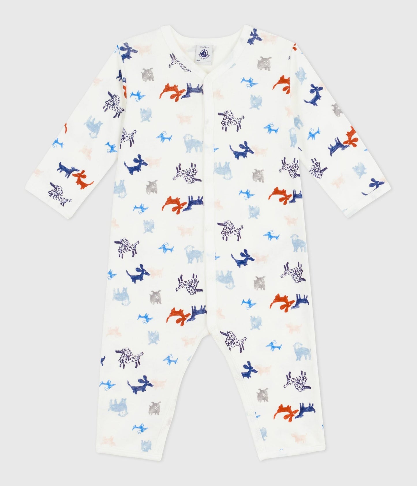 Pyjama bébé en coton sans pieds imprimé chien – F1