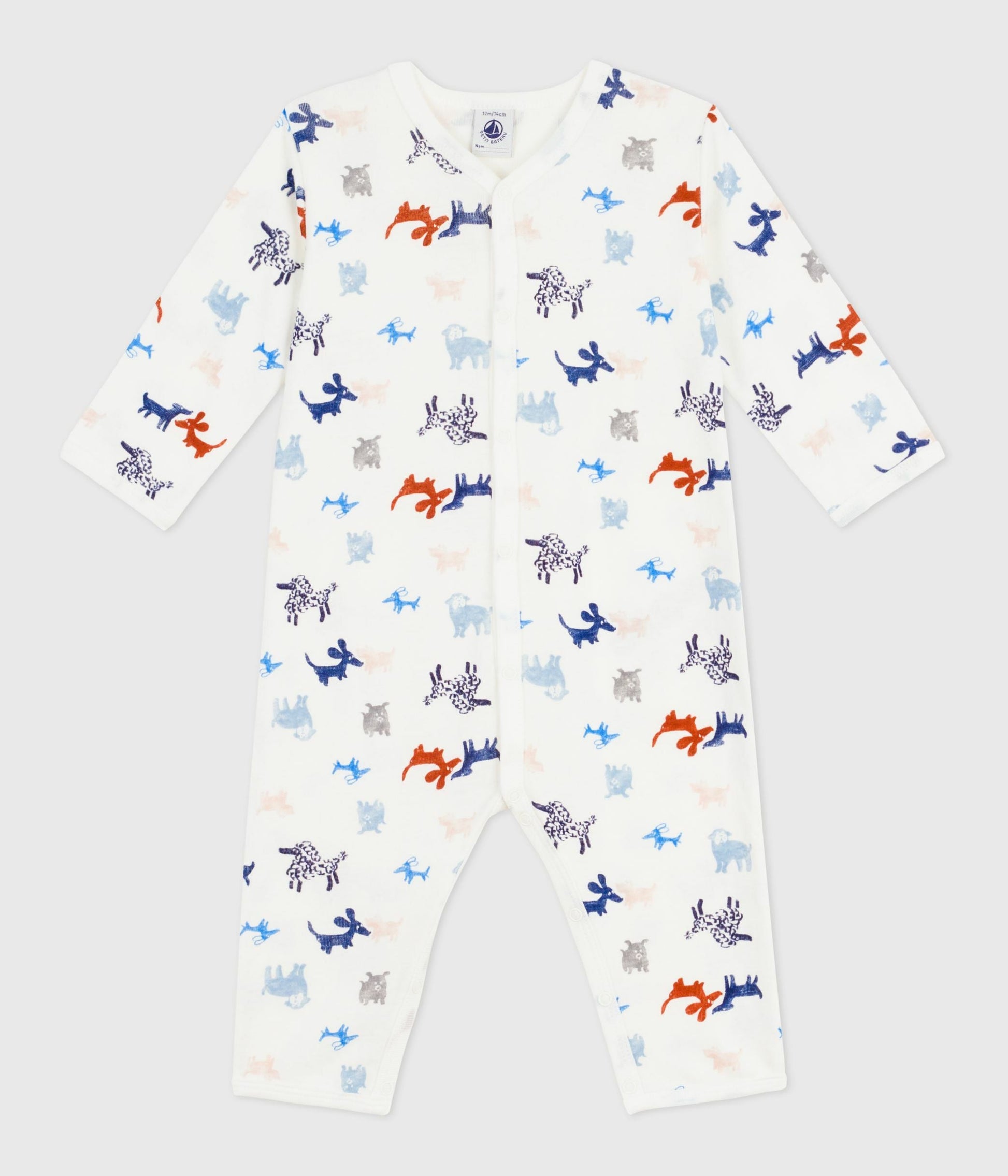 Pyjama bébé en coton sans pieds imprimé chien – F1