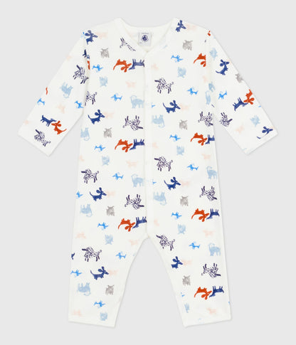 Pyjama bébé en coton sans pieds imprimé chien – F1