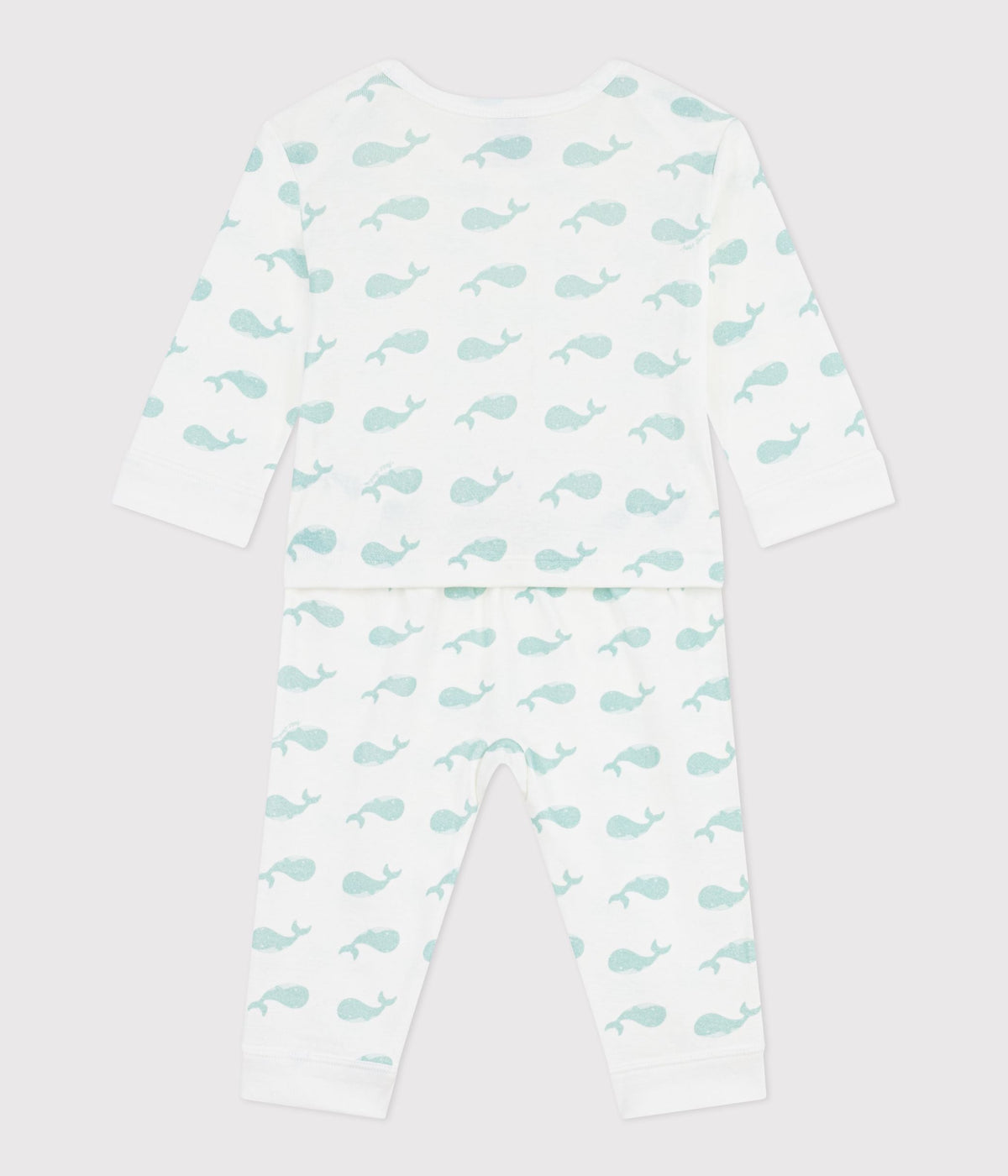 Pyjama bébé en coton sans pieds imprimé baleines – D1