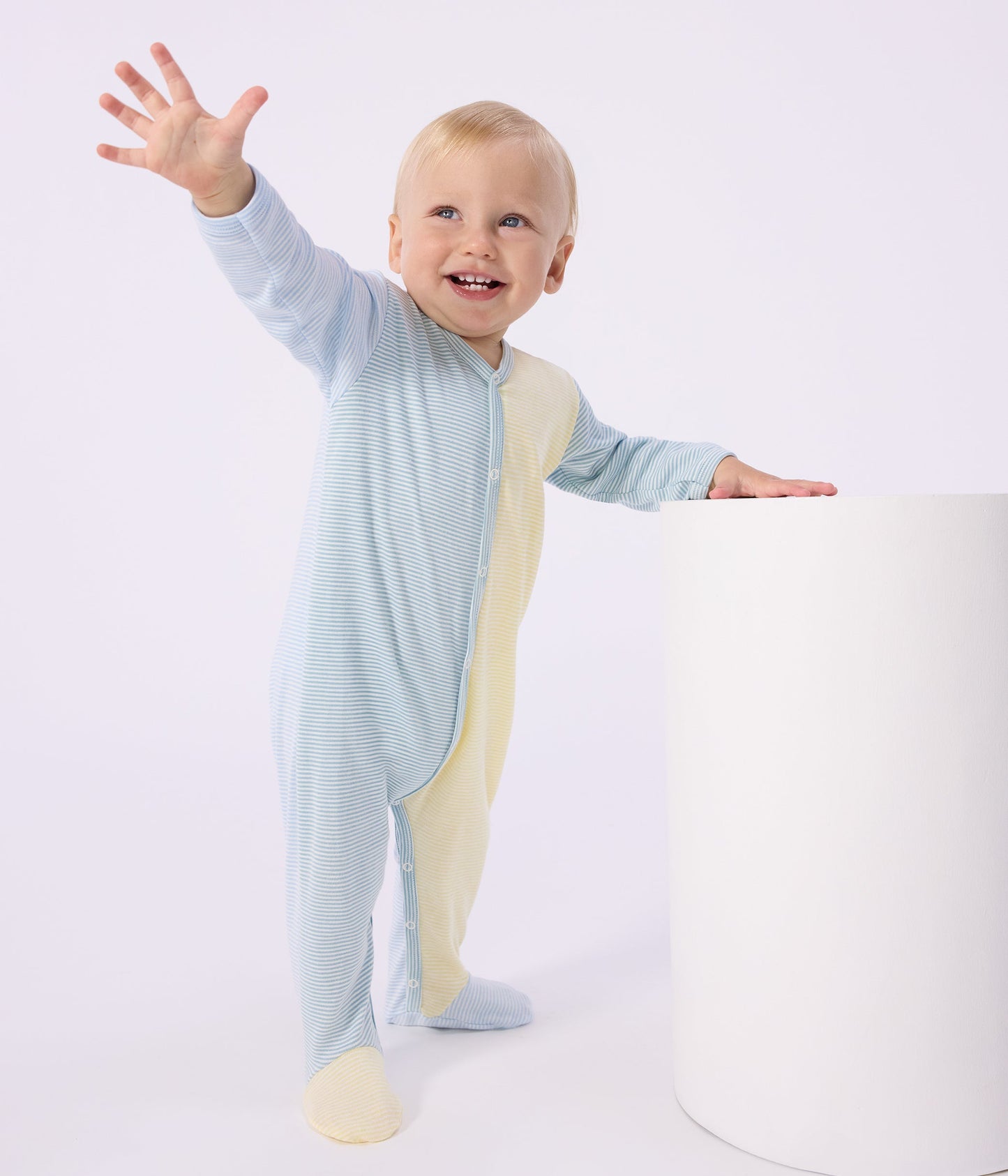 Pyjama bébé en coton imprimé à rayures – J1