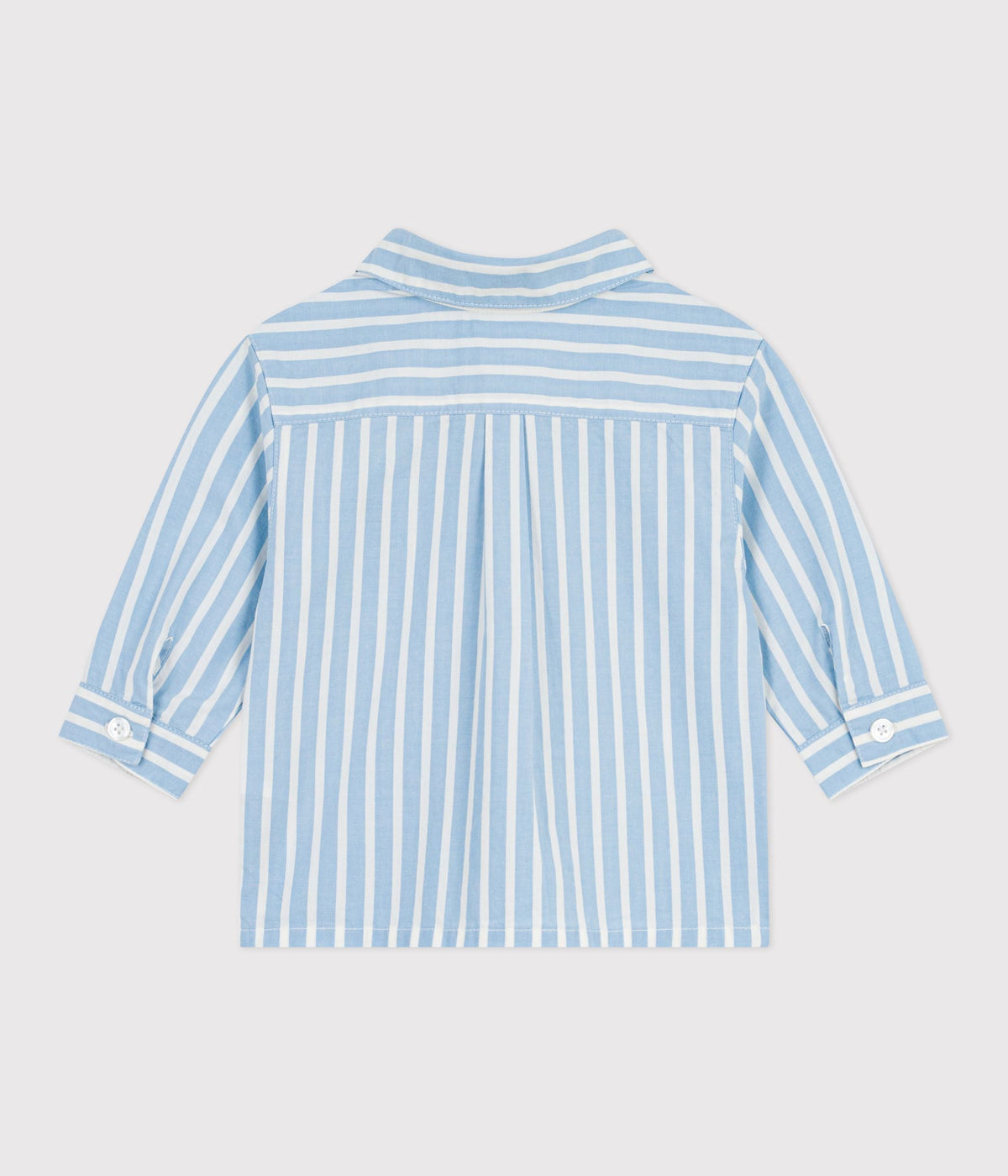 Chemise bébé en coton à manches longues, rayée – D1