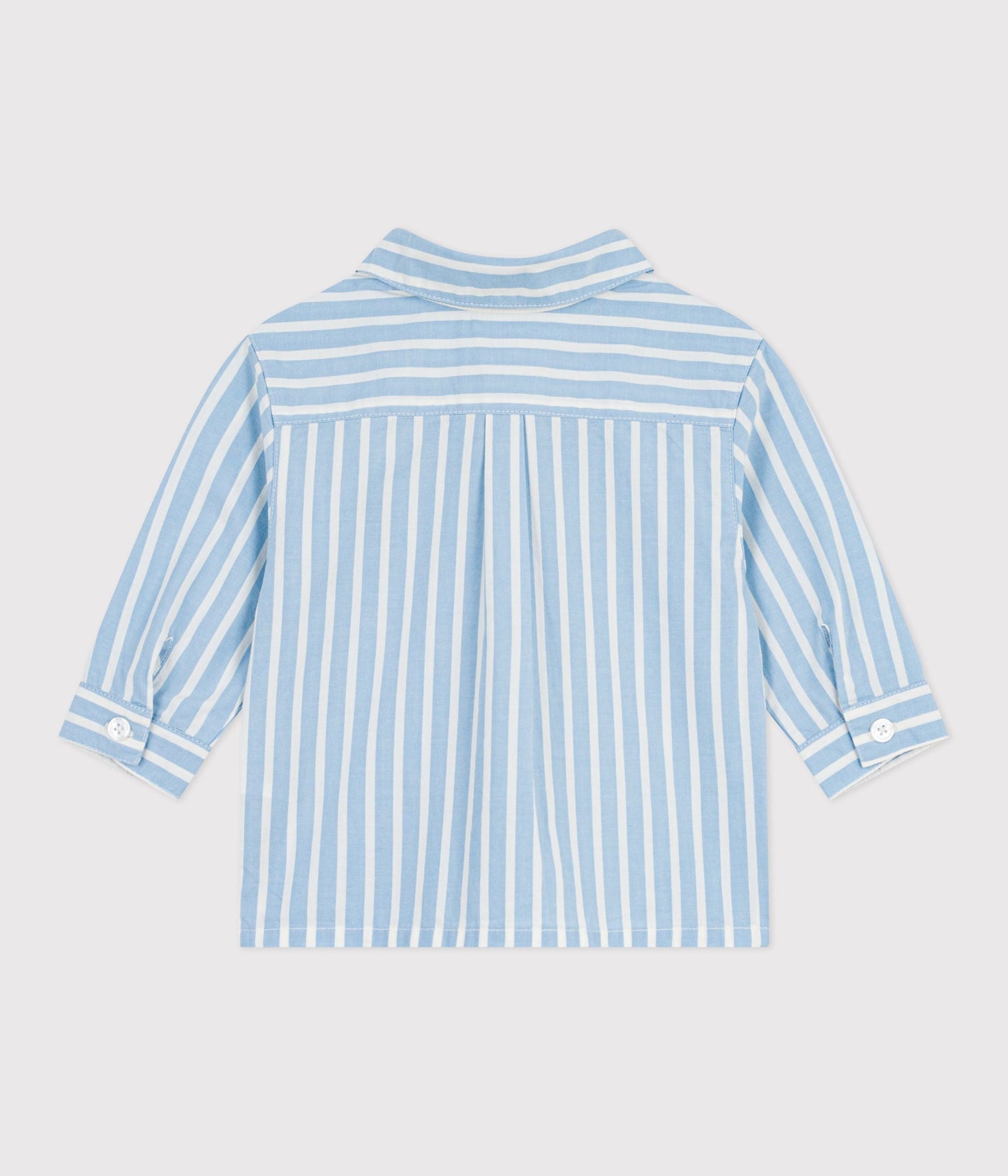 Chemise bébé en coton à manches longues, rayée – D1