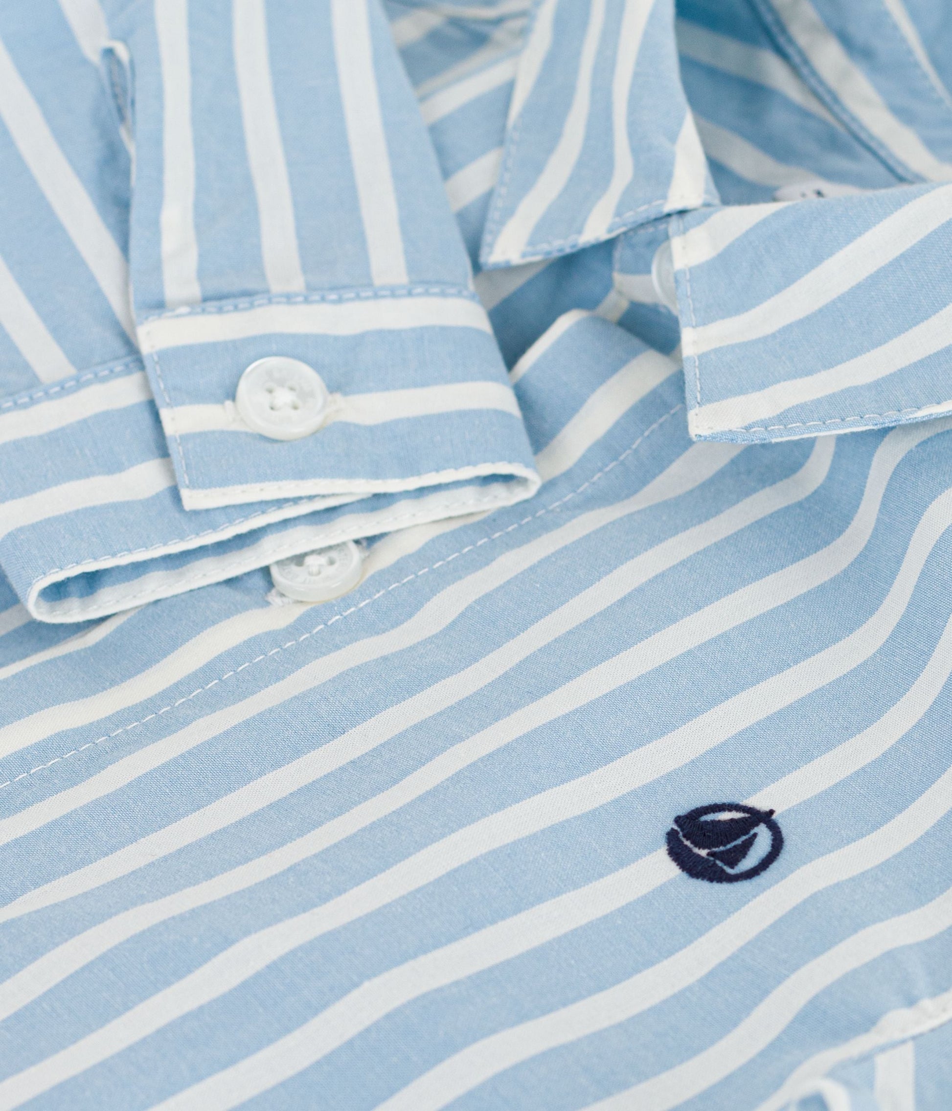 Chemise bébé en coton à manches longues, rayée – Z1
