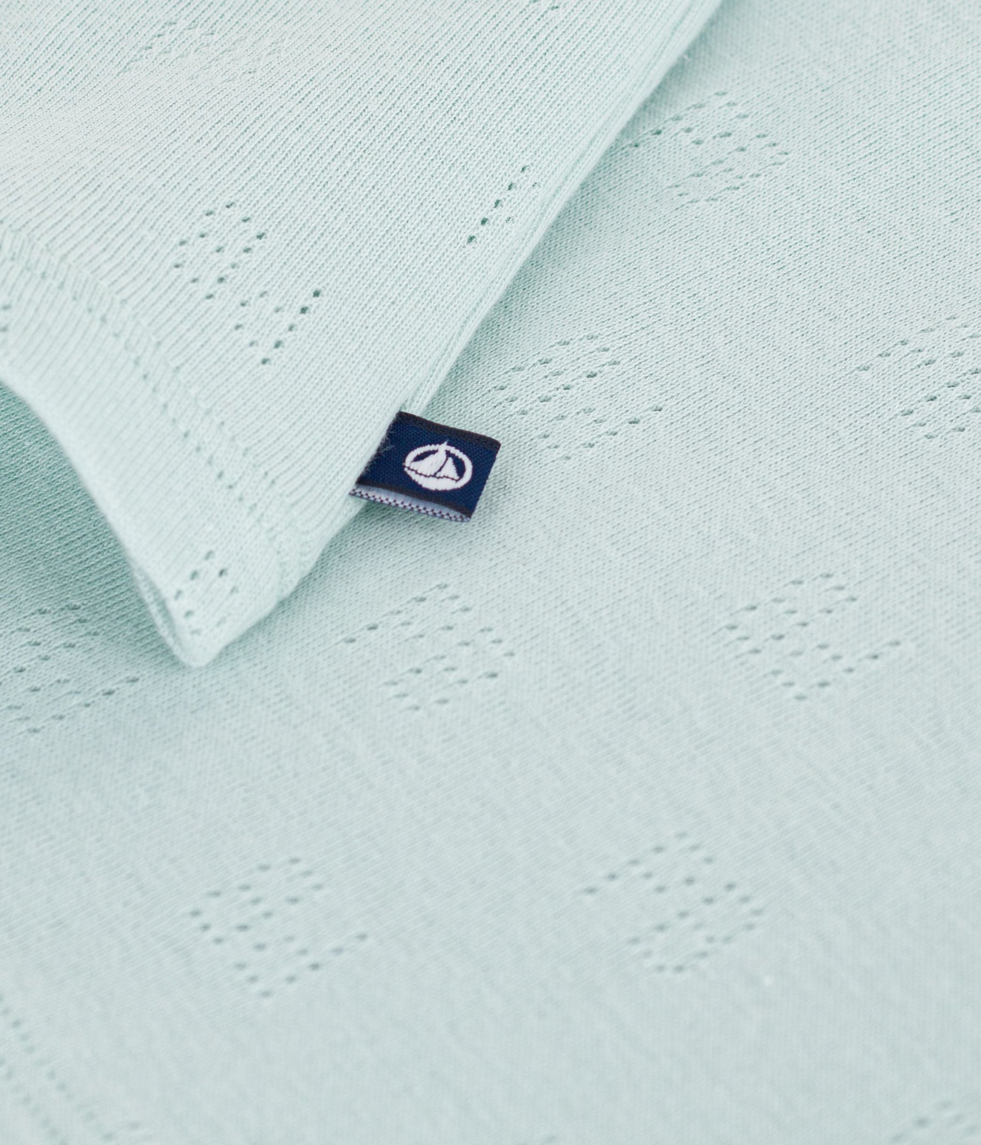 Polo bébé en coton ajouré à manches courtes à motifs – Z1