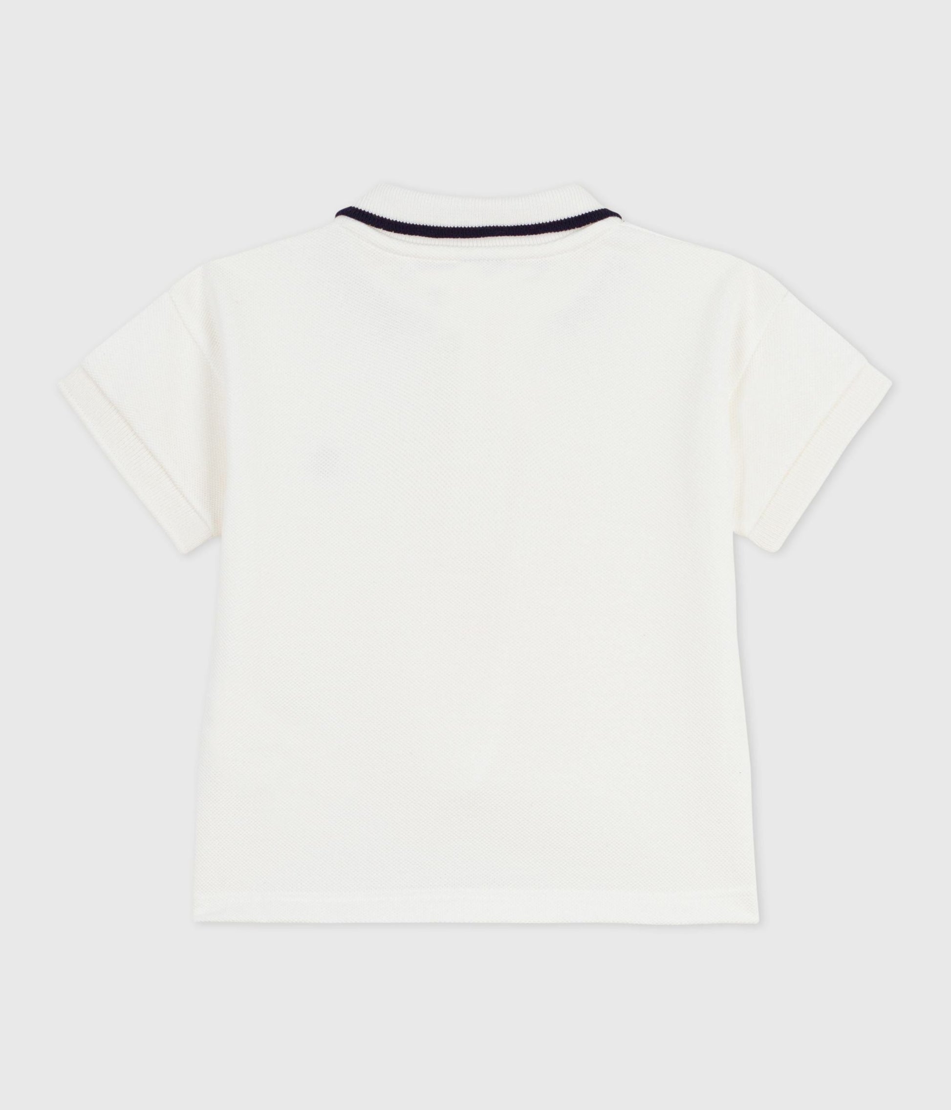 Polo bébé en coton à manches courtes, uni – D1