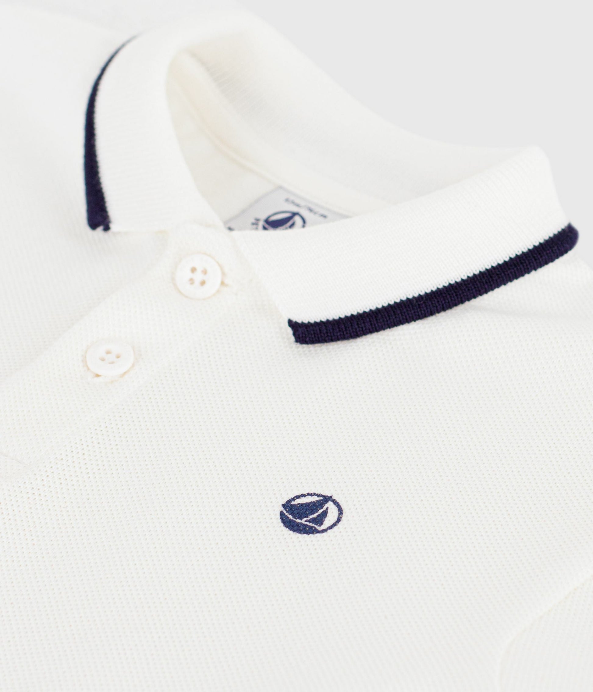 Polo bébé en coton à manches courtes, uni – Z1
