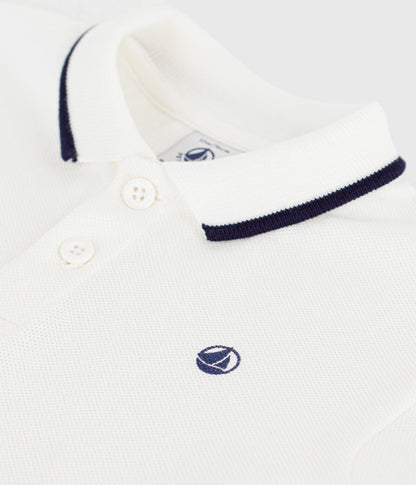 Polo bébé en coton à manches courtes, uni – Z1