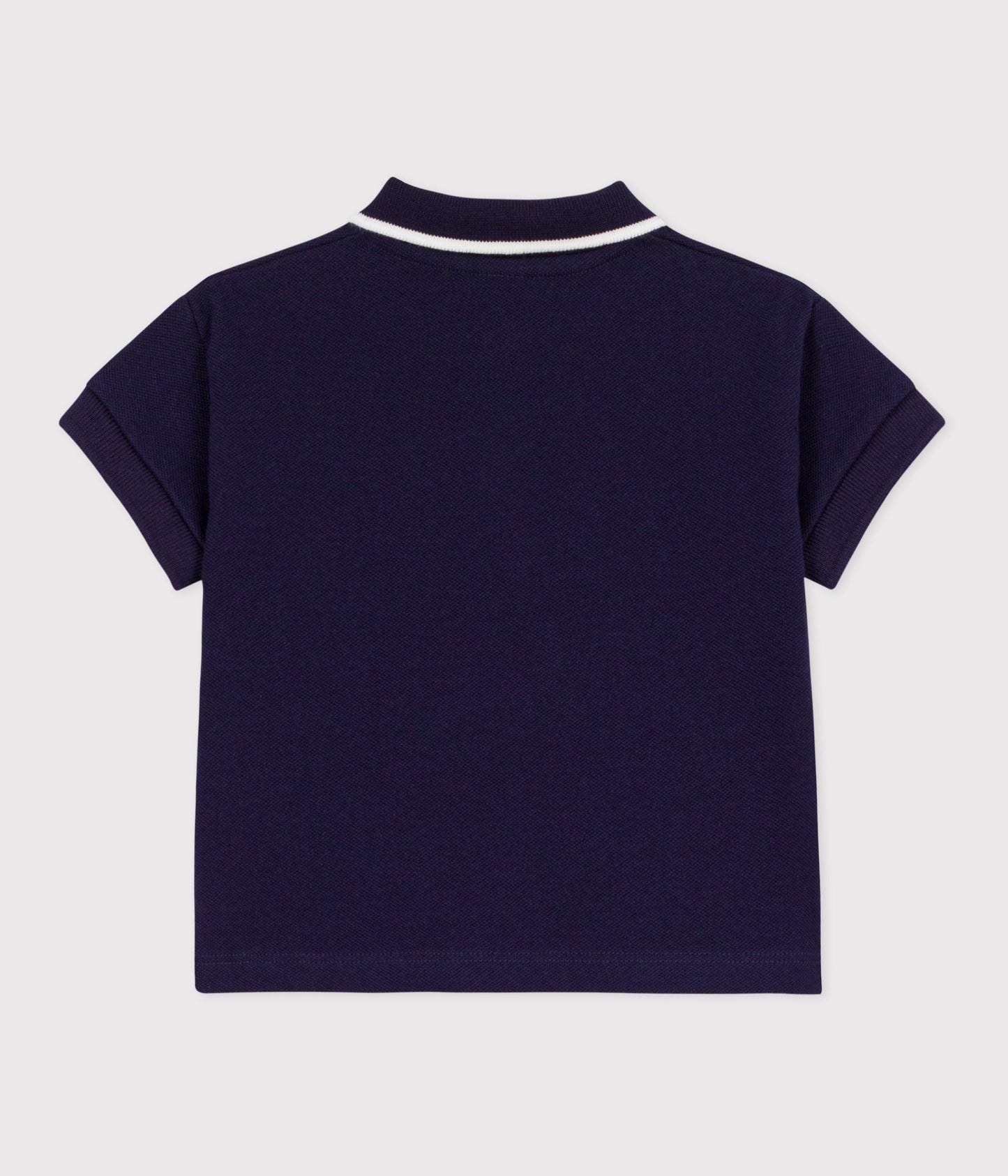 Polo bébé en coton à manches courtes, uni – D1