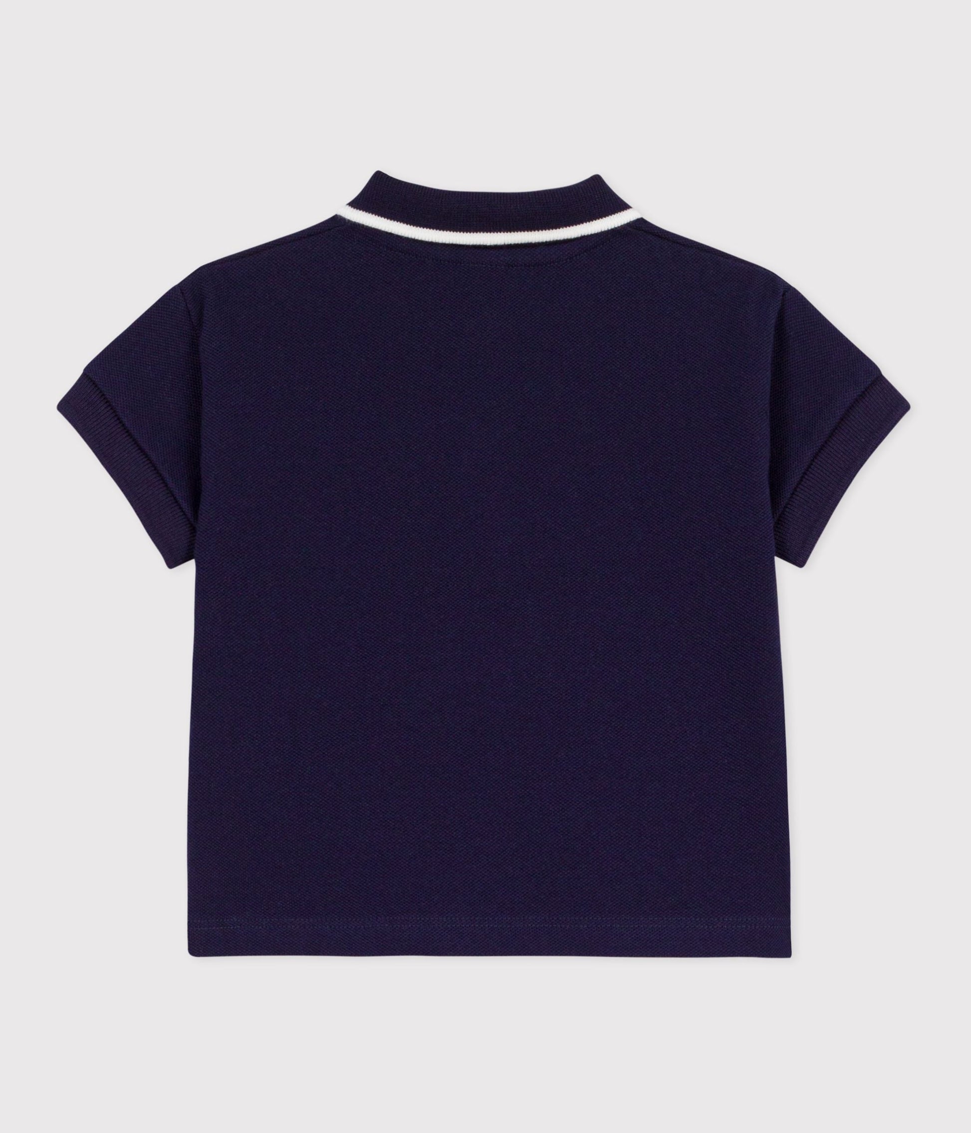 Polo bébé en coton à manches courtes, uni – D1