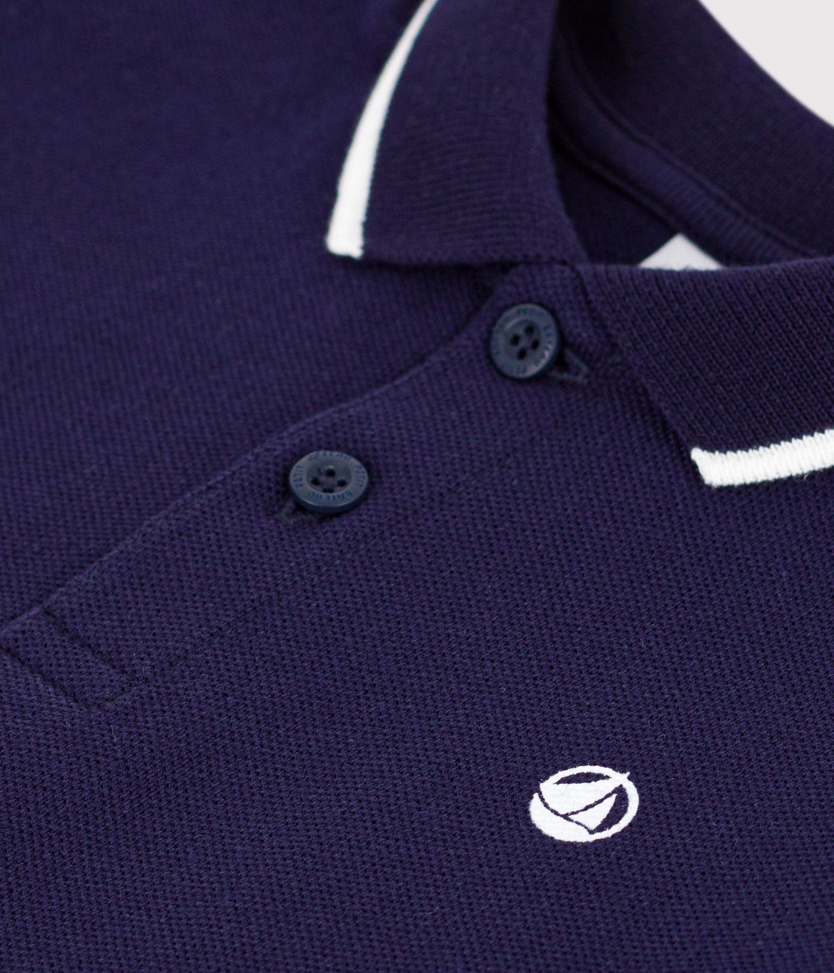 Polo bébé en coton à manches courtes, uni – Z1