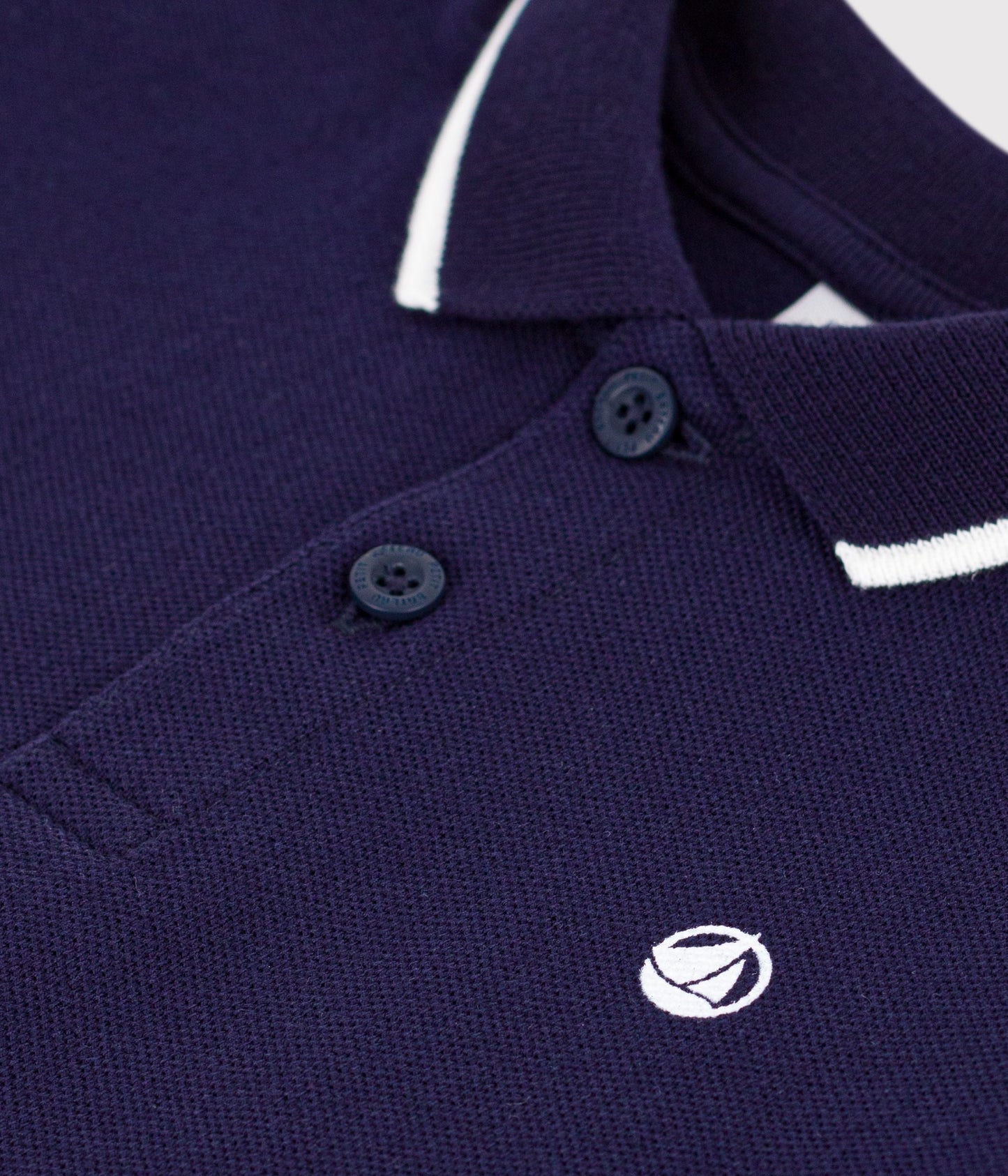 Polo bébé en coton à manches courtes, uni – Z1