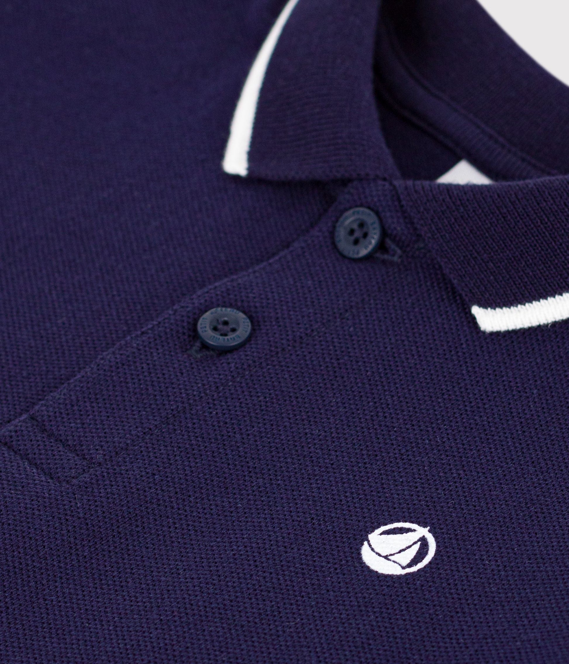 Polo bébé en coton à manches courtes, uni – Z1