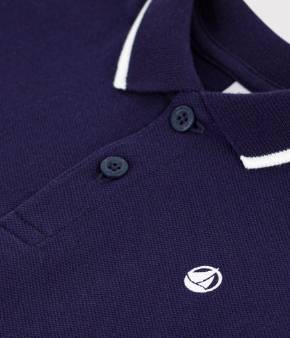 Polo bébé en coton à manches courtes, uni – Z1