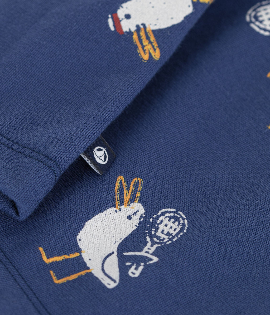 Tee-shirt enfant manches courtes en coton imprimé mouettes – Z1
