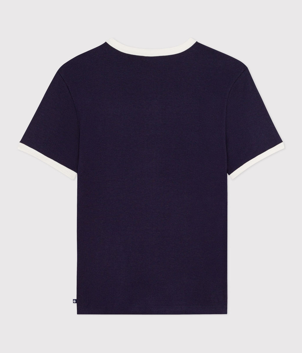 Tee-shirt femme en coton manches courtes uni – D1
