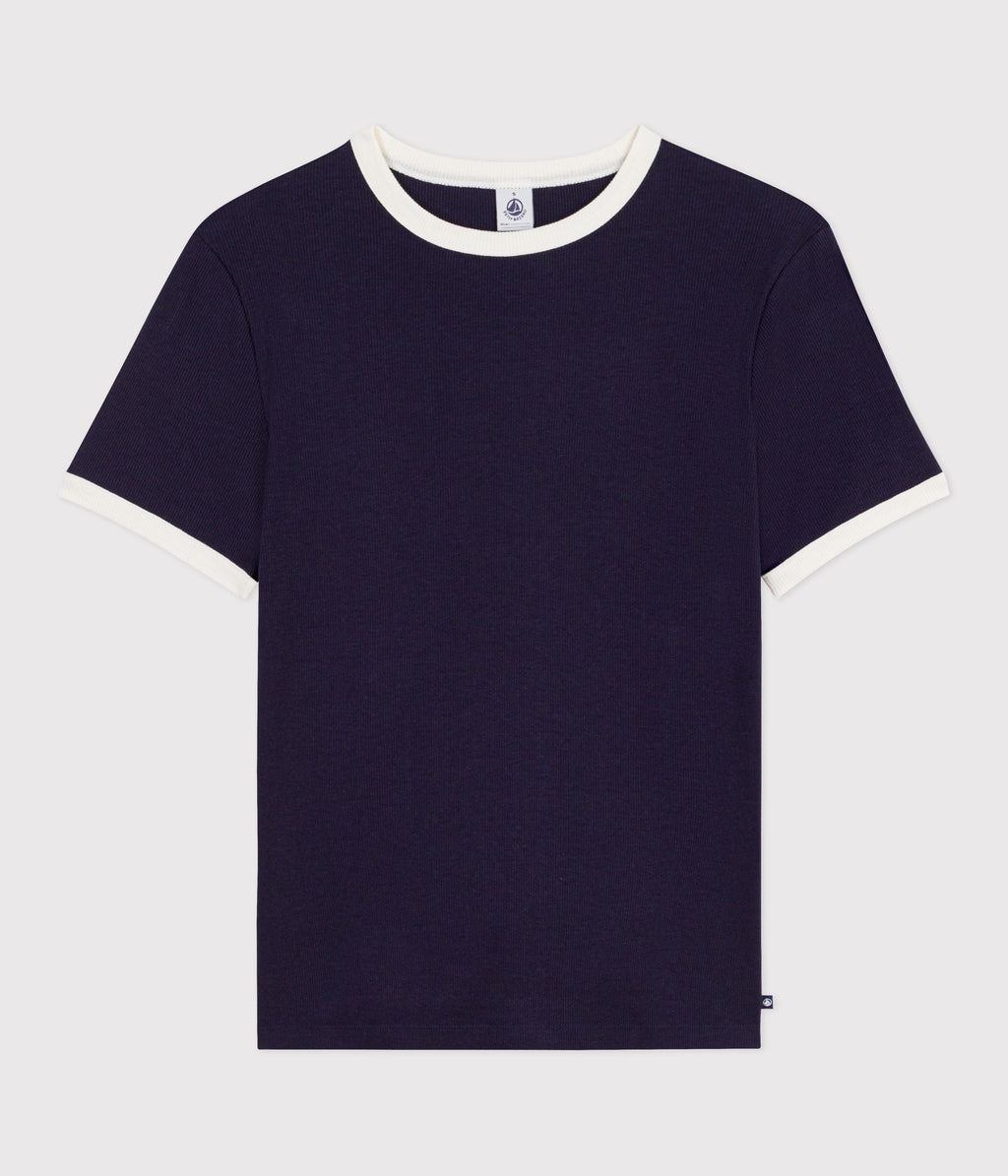 Tee-shirt femme en coton manches courtes uni – F1