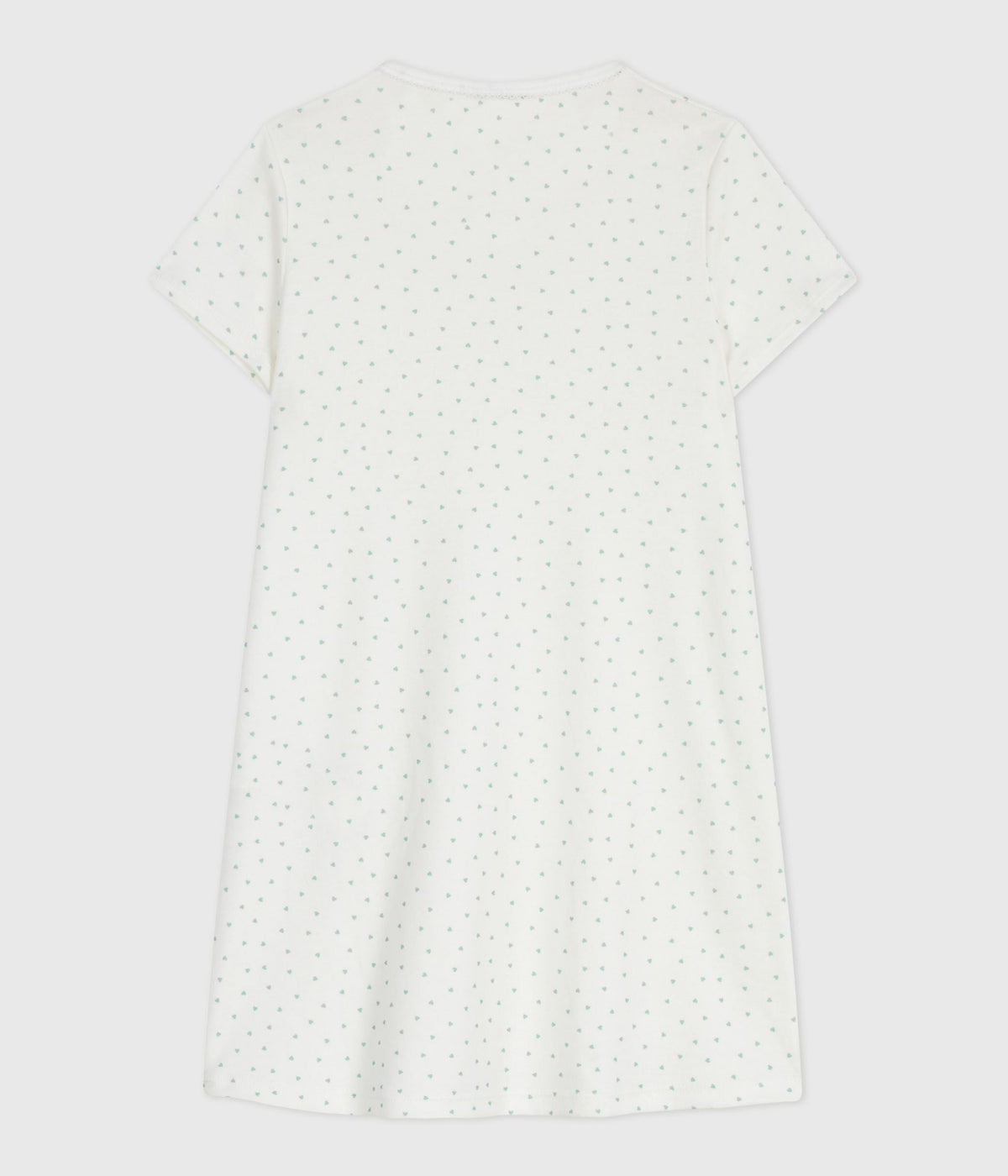 Chemise de nuit enfant en coton manches courtes imprimé cœurs – D1