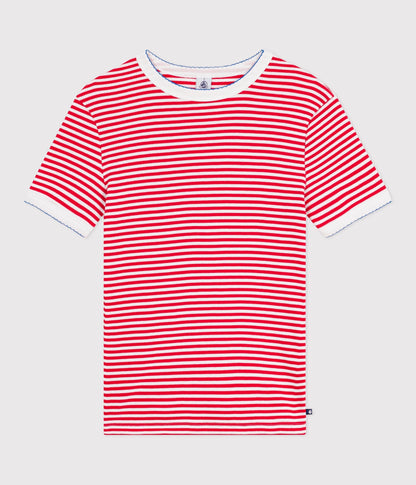 Tee-shirt femme en coton manches courtes à rayures – F1