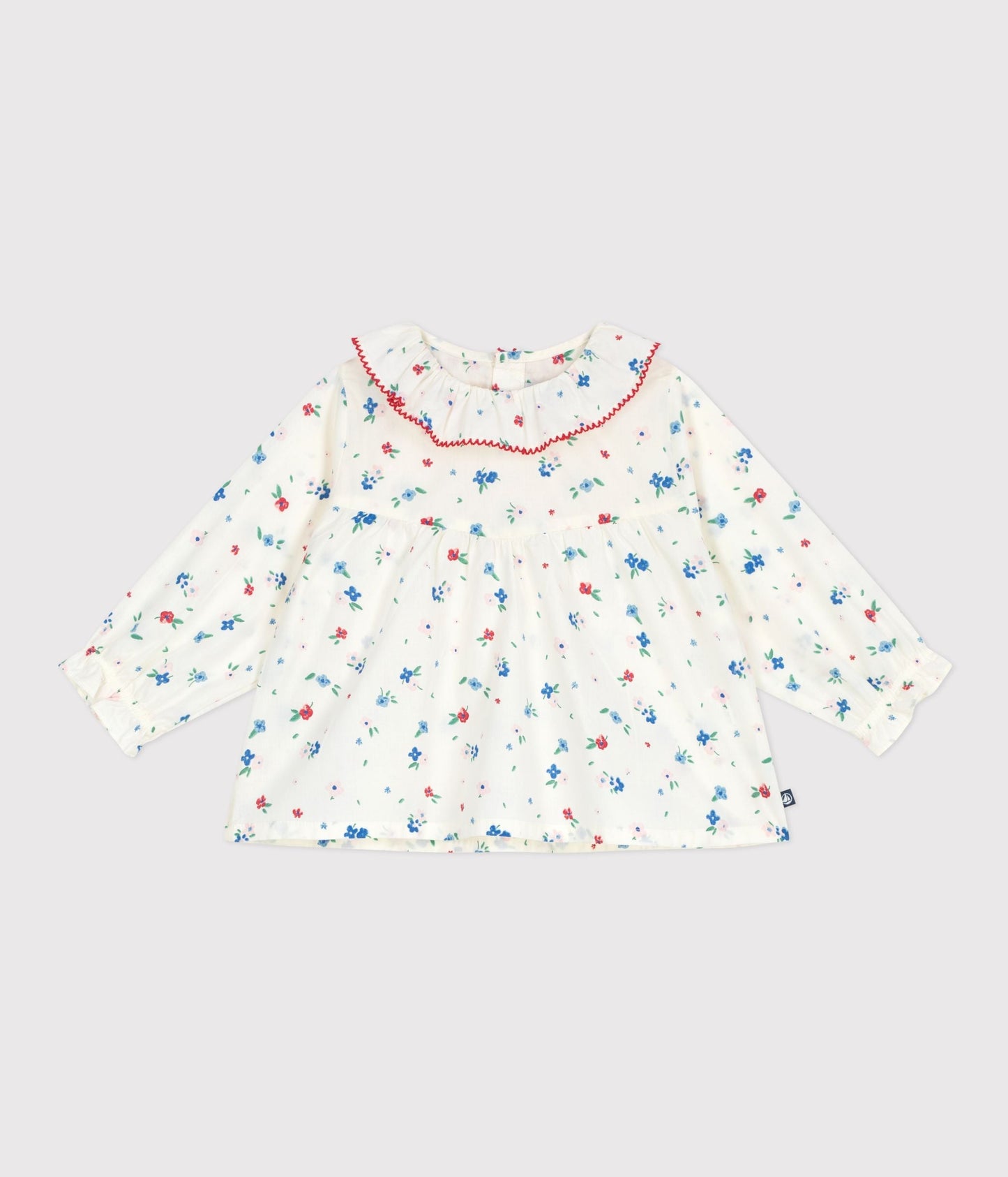 Blouse bébé en coton manches longues, imprimée fleurs – F1