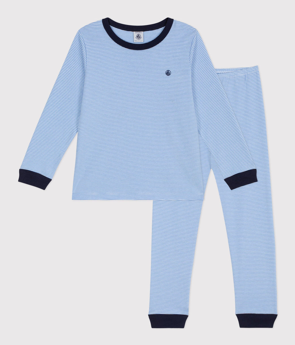 Pyjama enfant en coton à rayures – F1