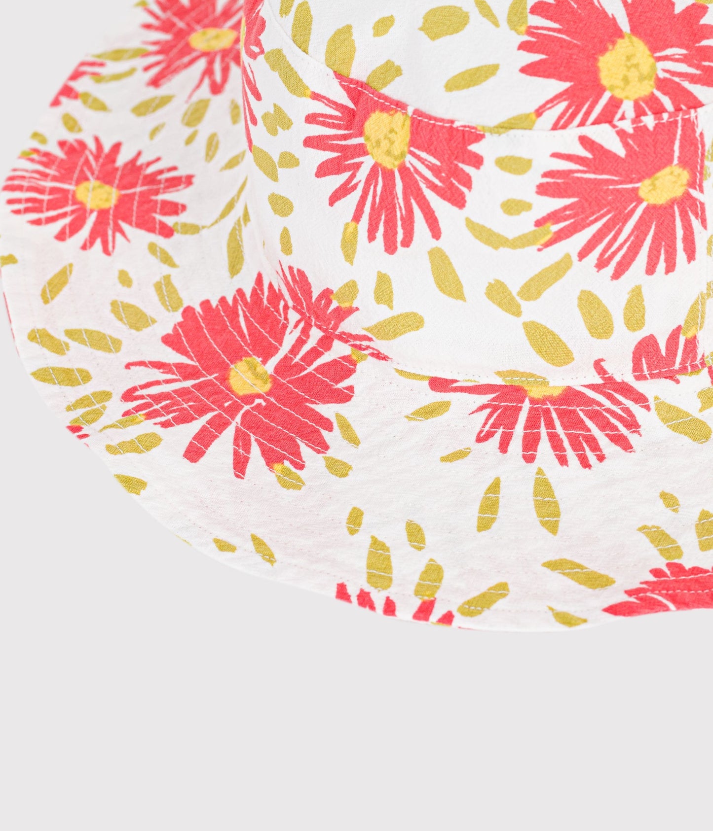 Capeline enfant en popeline imprimé fleurs