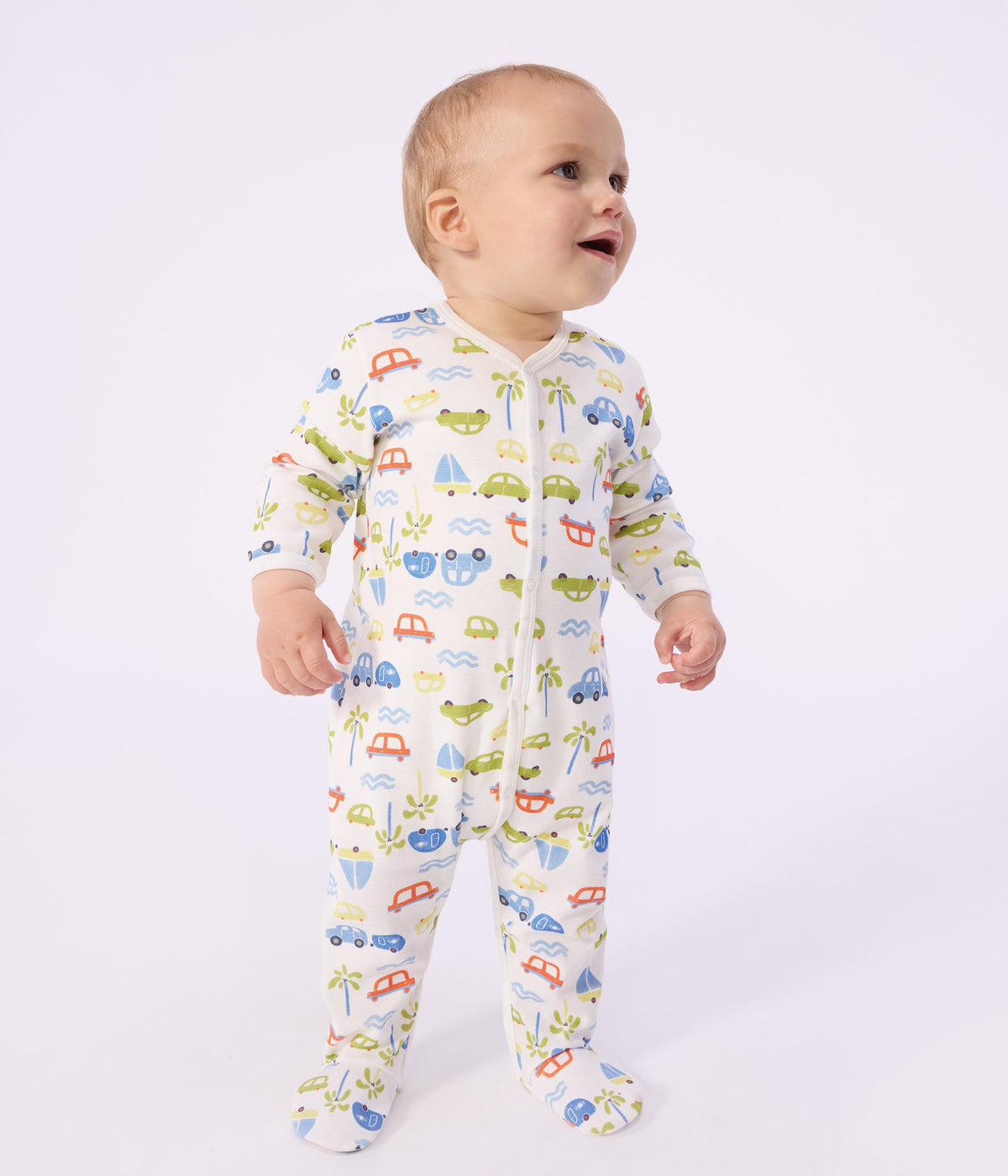 Pyjama bébé en coton imprimé voitures – J1
