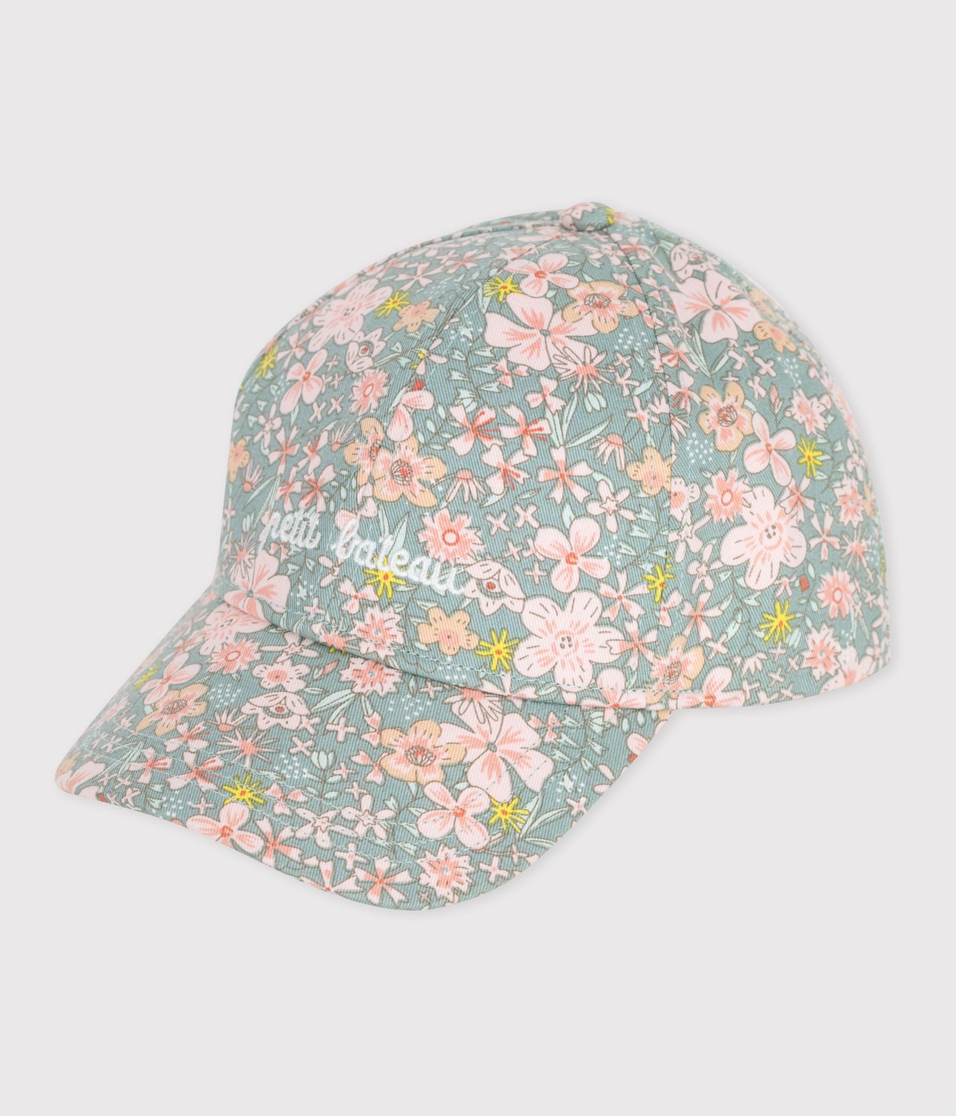 Casquette enfant en serge imprimé fleurs – F1