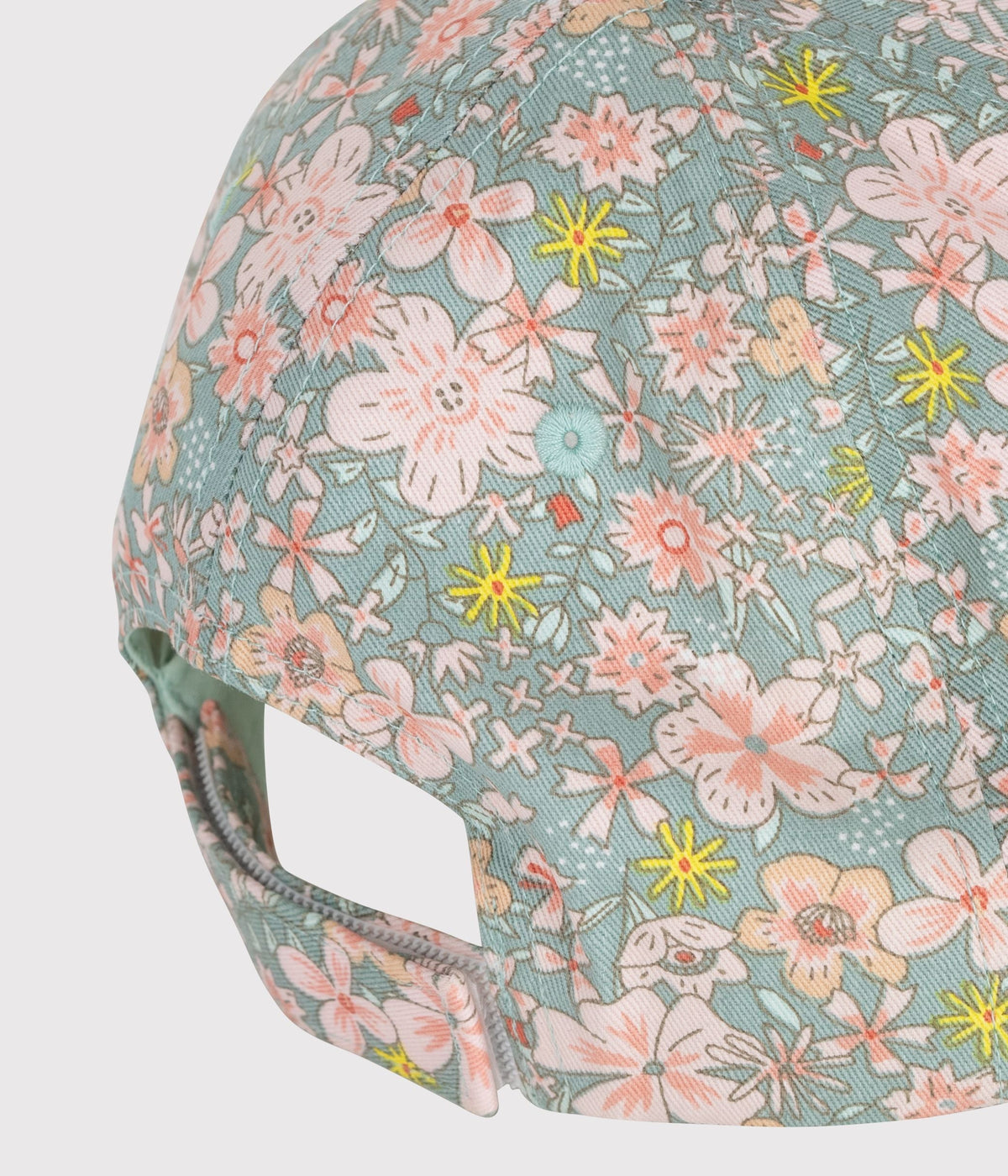 Casquette enfant en serge imprimé fleurs – Z1