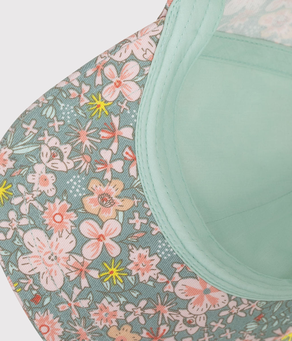Casquette enfant en serge imprimé fleurs – Z2