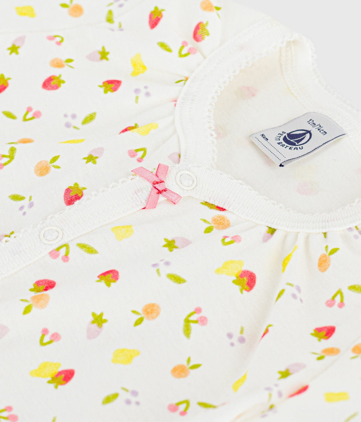 Combinaison courte bébé en coton imprimé fruits – Z1