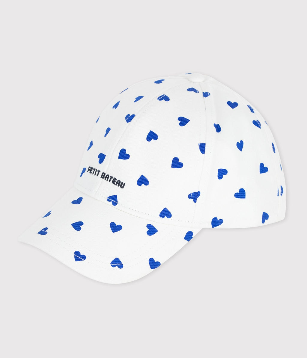 Casquette enfant en serge imprimé cœurs – F1