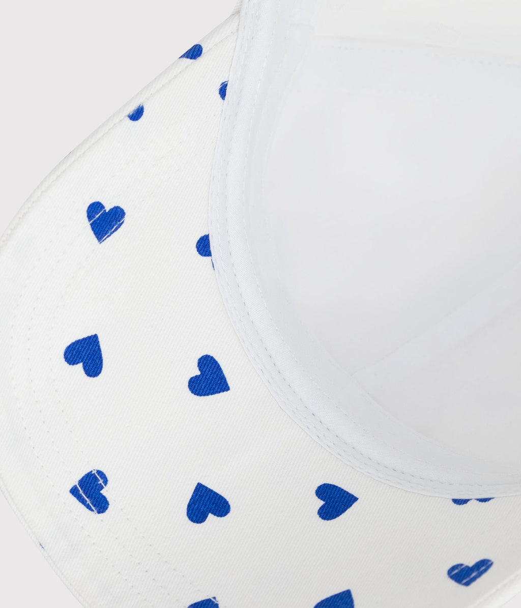 Casquette enfant en serge imprimé cœurs – Z2