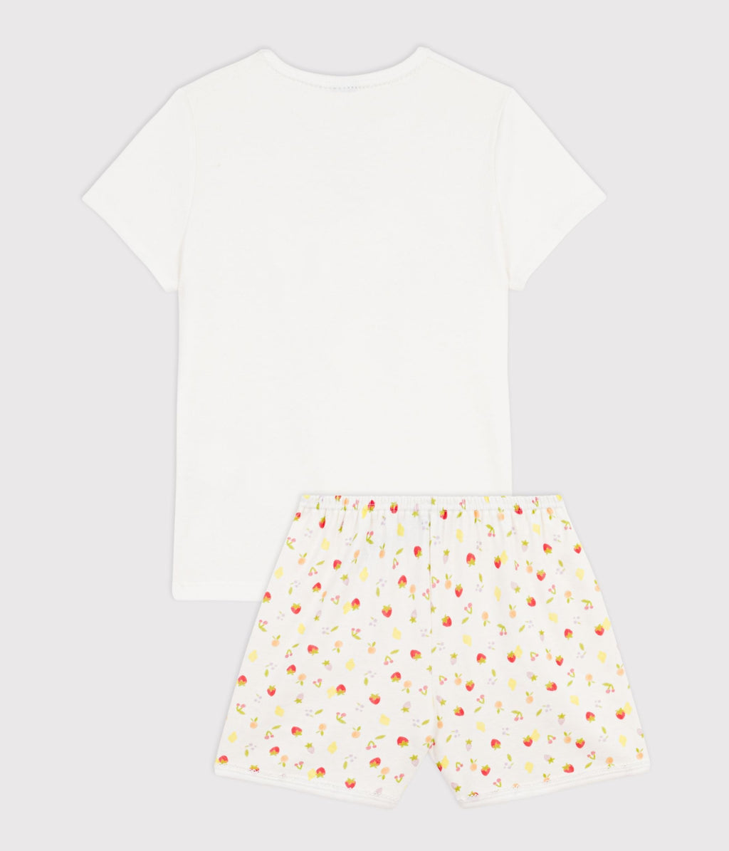 Pyjama short enfant en coton imprimé fruits – D1