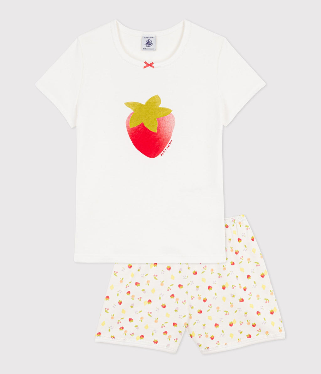 Pyjama short enfant en coton imprimé fruits – F1