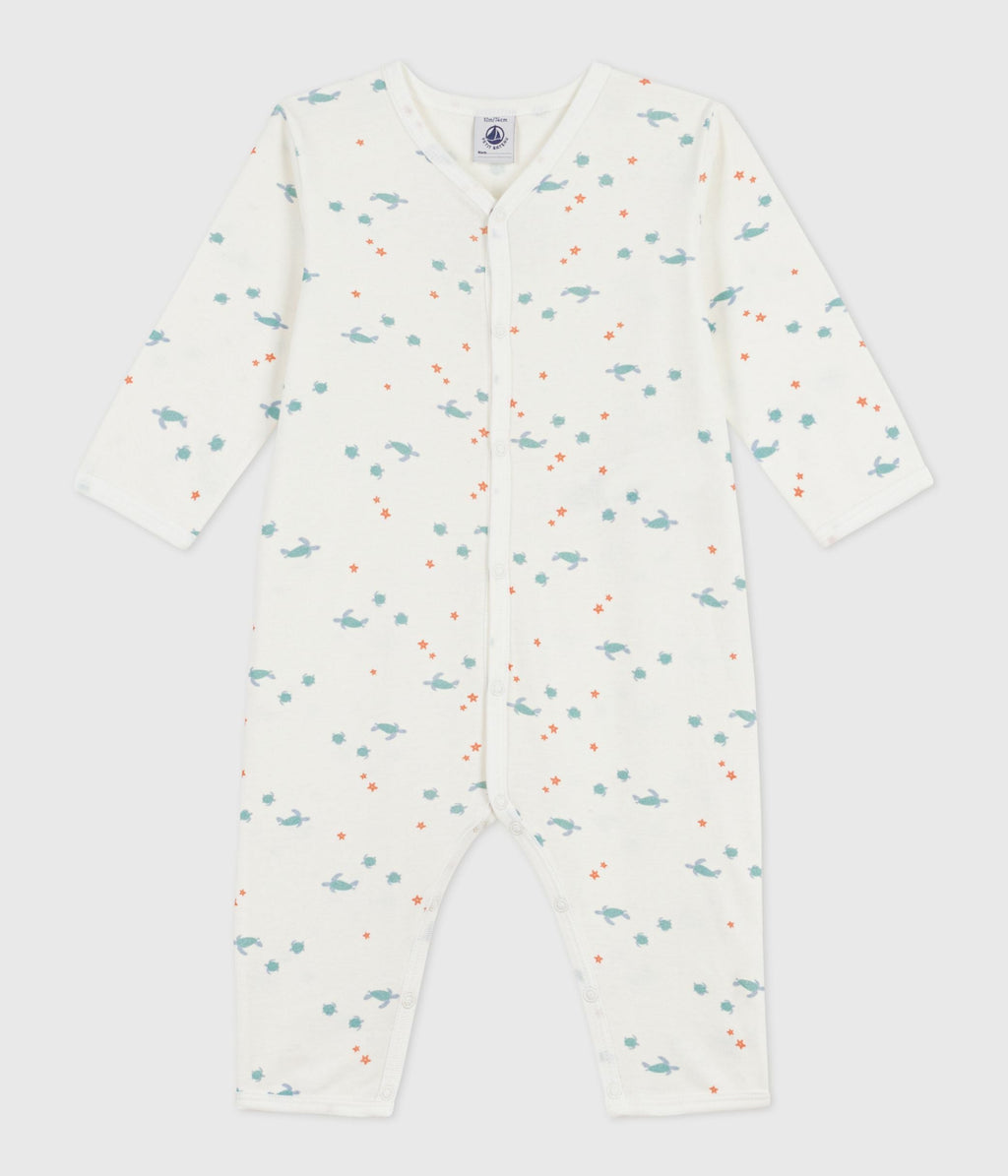 Pyjama bébé en coton sans pieds imprimé tortues – F1
